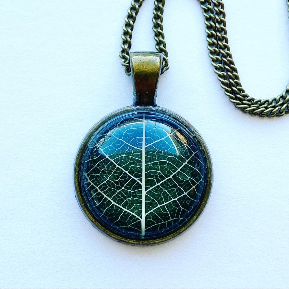 Beautiful Handmade Real Pressed Leaf Necklace